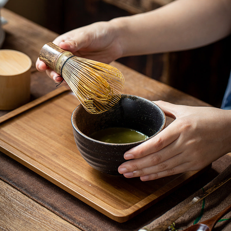 Matcha Tea Set With Tray|Ceramic Matcha Bowl Set - TeaCeremonyLife