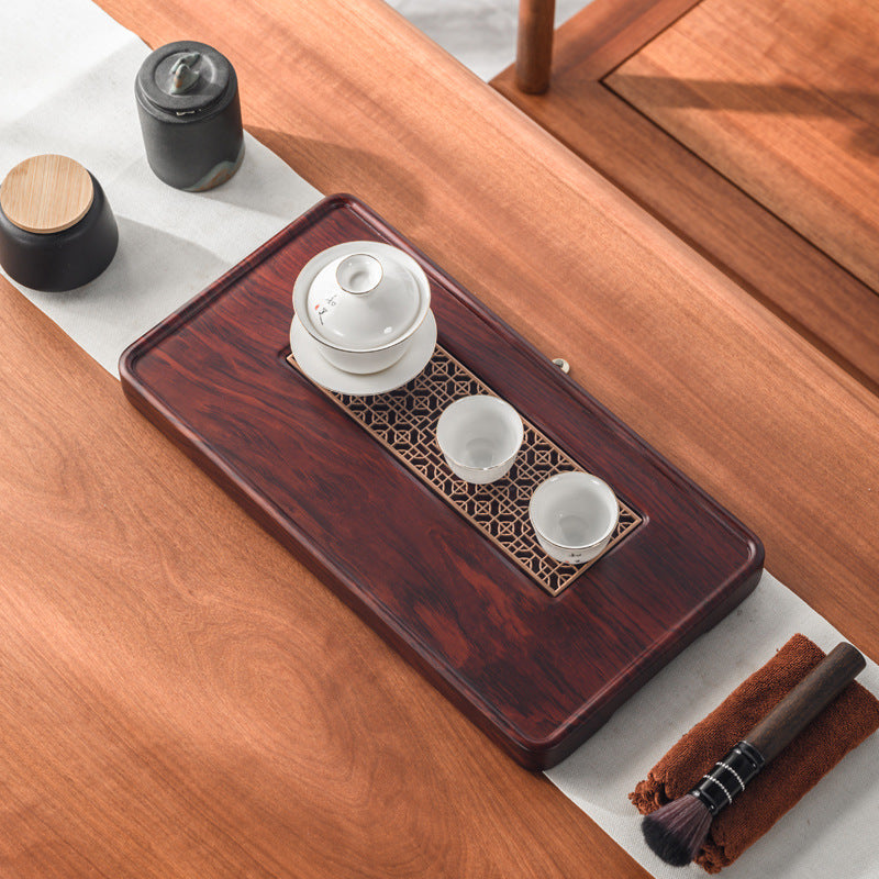 Chinese Wood Tea Tray with Drainage|Gong Fu Tea Tray - TeaCeremonyLife