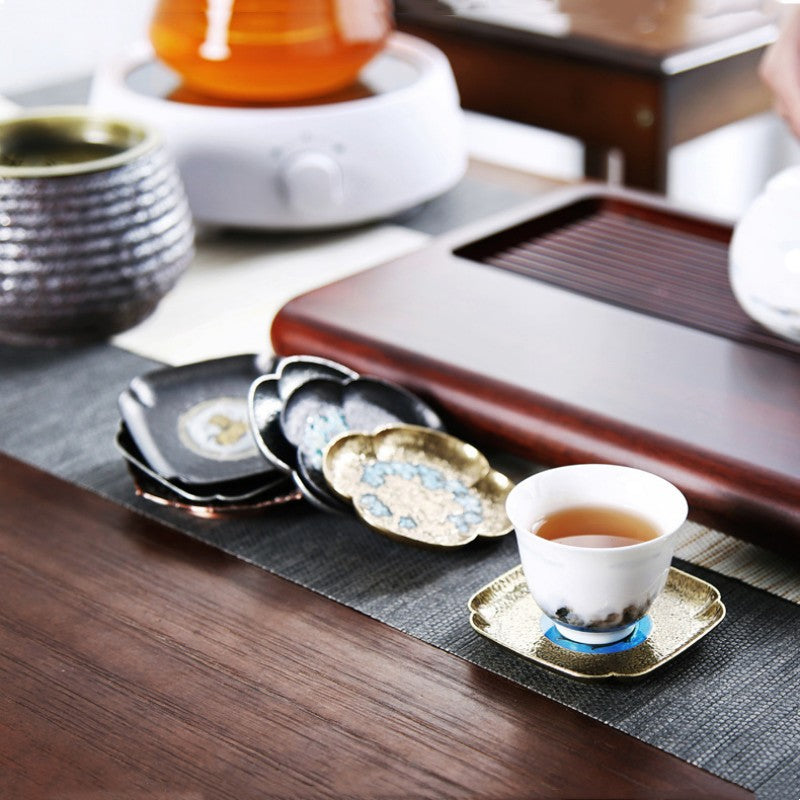 Elegant Enamel Alloy Tea Coaster|Coffee Coasters|Tea Accessories