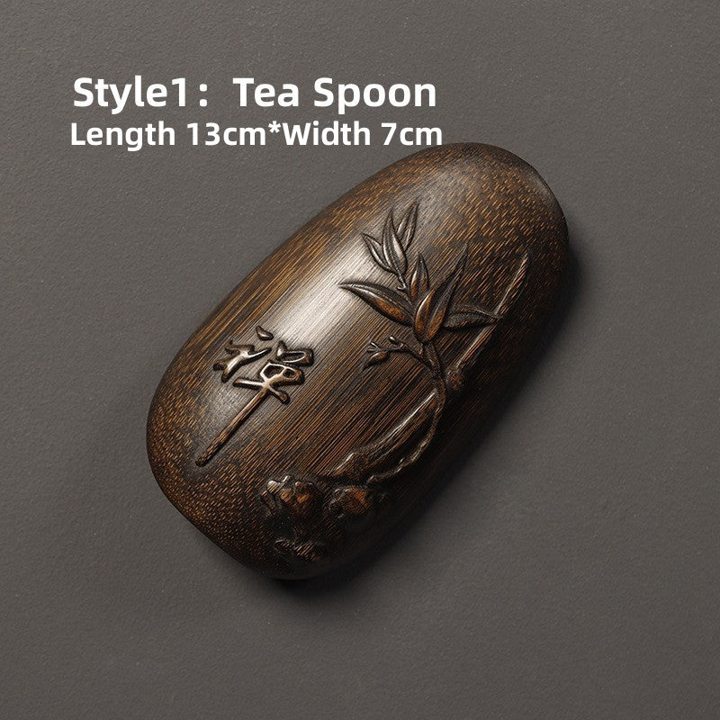 Ebony Tea Spoon Tea Ceremony Set|Bamboo Tea Accessories - TeaCeremonyLife