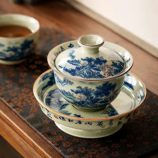 Porcelain Gaiwan Set|Gong Fu Gaiwan Set|Kung Fu Tureen Drinkware