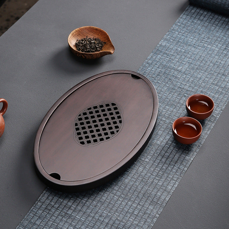 Chinese Solid Wood Tea Tray with Water Storage|Kung Fu Tea Tray - TeaCeremonyLife