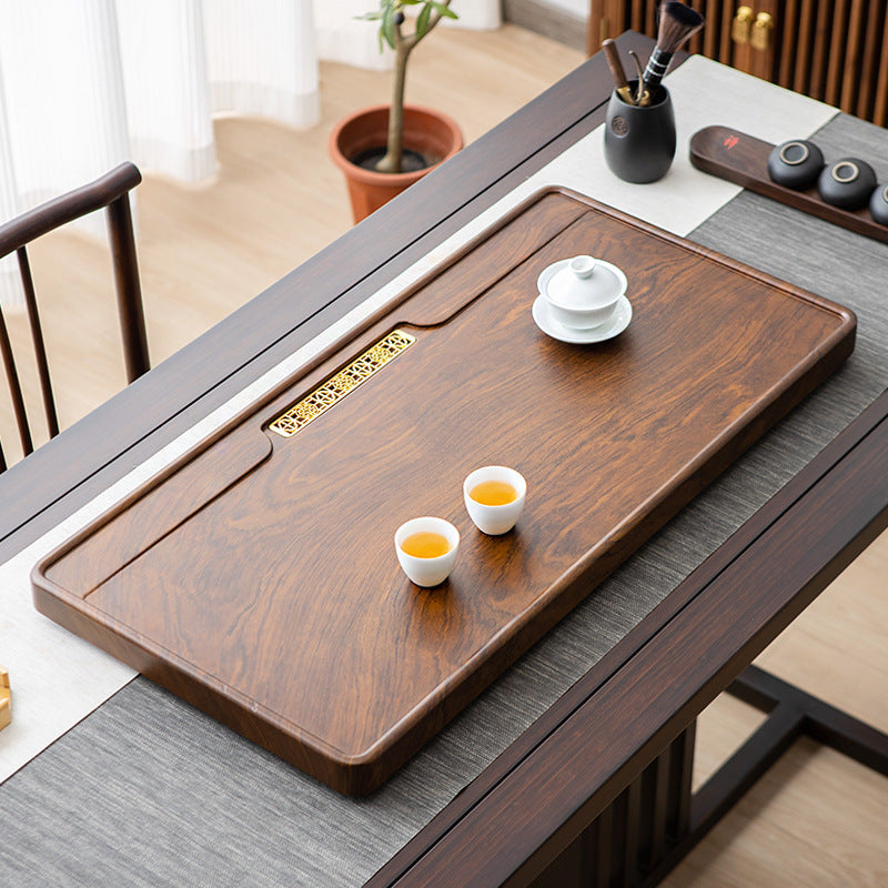 Chinese Wood Tea Tray With Drainage|Kung Fu Tea Tray - TeaCeremonyLife