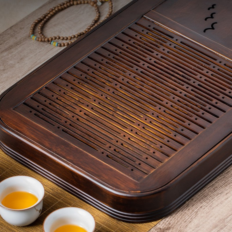 Solid Wooden Tea Tray Water Storage|Kung Fu Tea Tray - TeaCeremonyLife