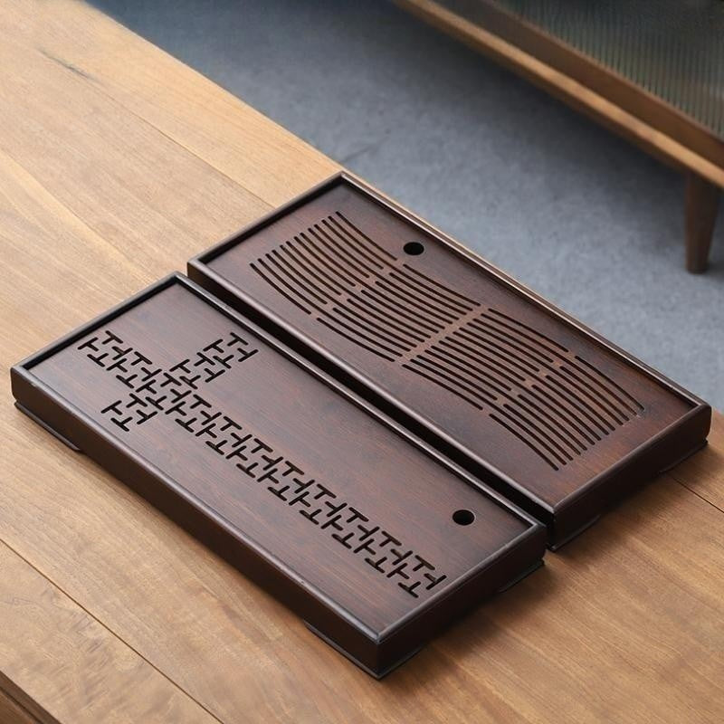 Chinese Wooden Tea Tray With Water Storage|Gong Fu Tea Tray - TeaCeremonyLife