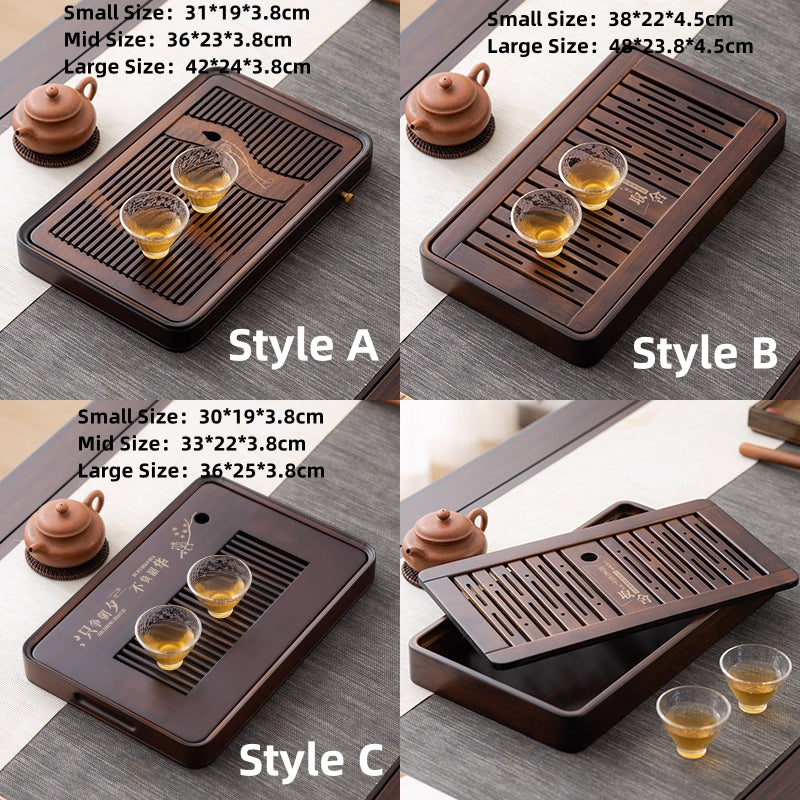 Chinese Bamboo Tea Tray with Drainage|Gong Fu Tea Tray - TeaCeremonyLife