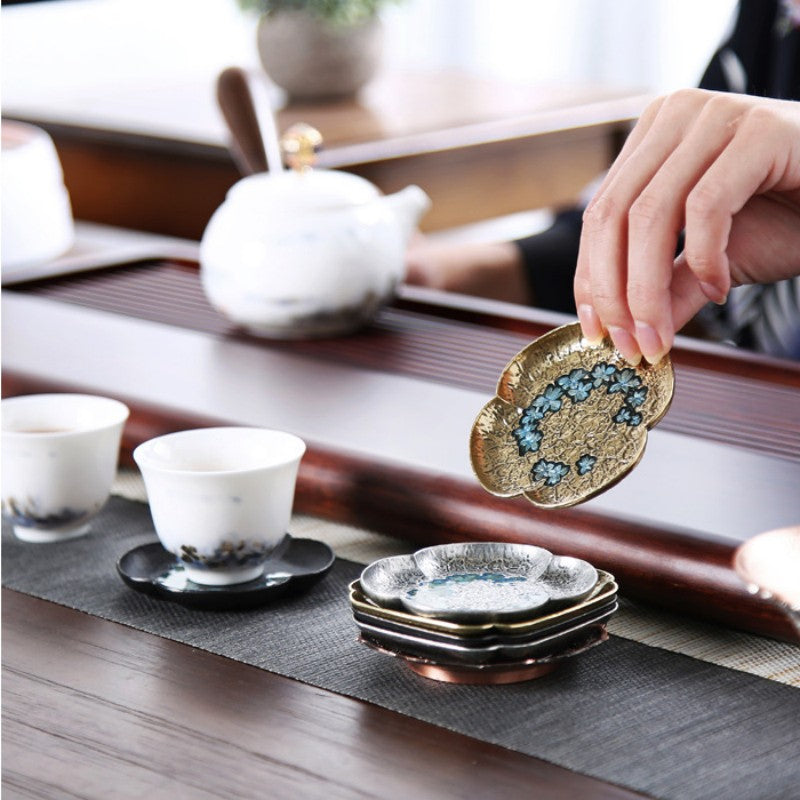 Elegant Enamel Alloy Tea Coaster|Coffee Coasters|Tea Accessories