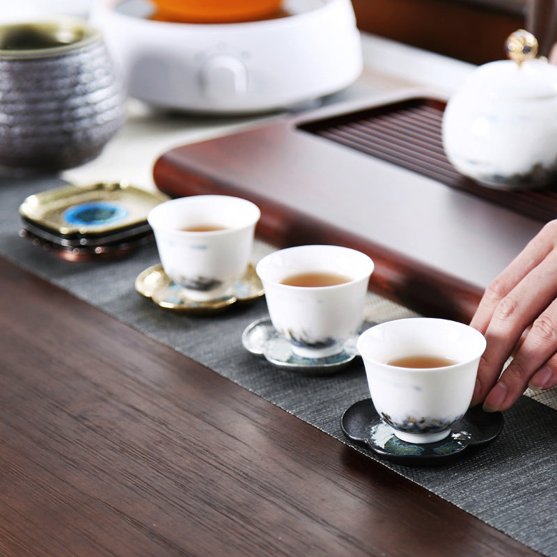 Elegant Enamel Alloy Tea Coaster|Coffee Coasters|Tea Accessories