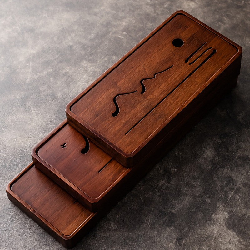 Chinese Wood Tea Tray with Water Storage|Kung Fu Tea Tray - TeaCeremonyLife