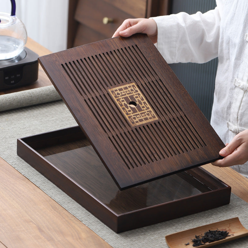 Natural Bamboo Tea Tray With Water Storage|Gong Fu Tea Tray - TeaCeremonyLife