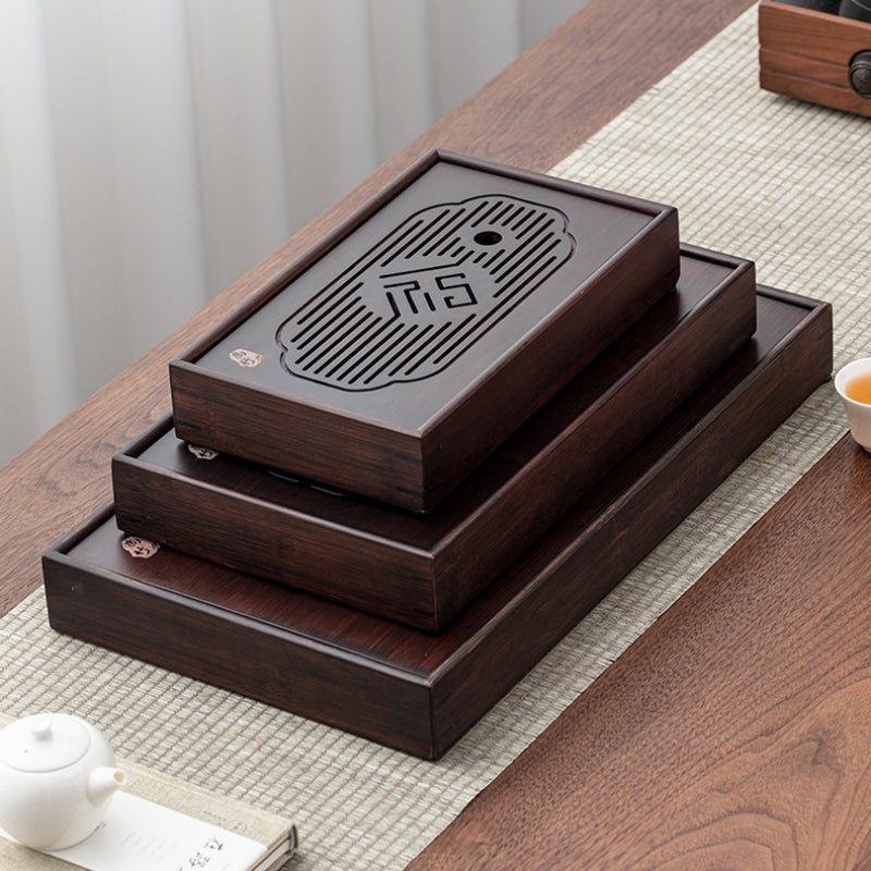 Wood Tea Tray with Water Storage|Gong Fu Tea Tray - TeaCeremonyLife