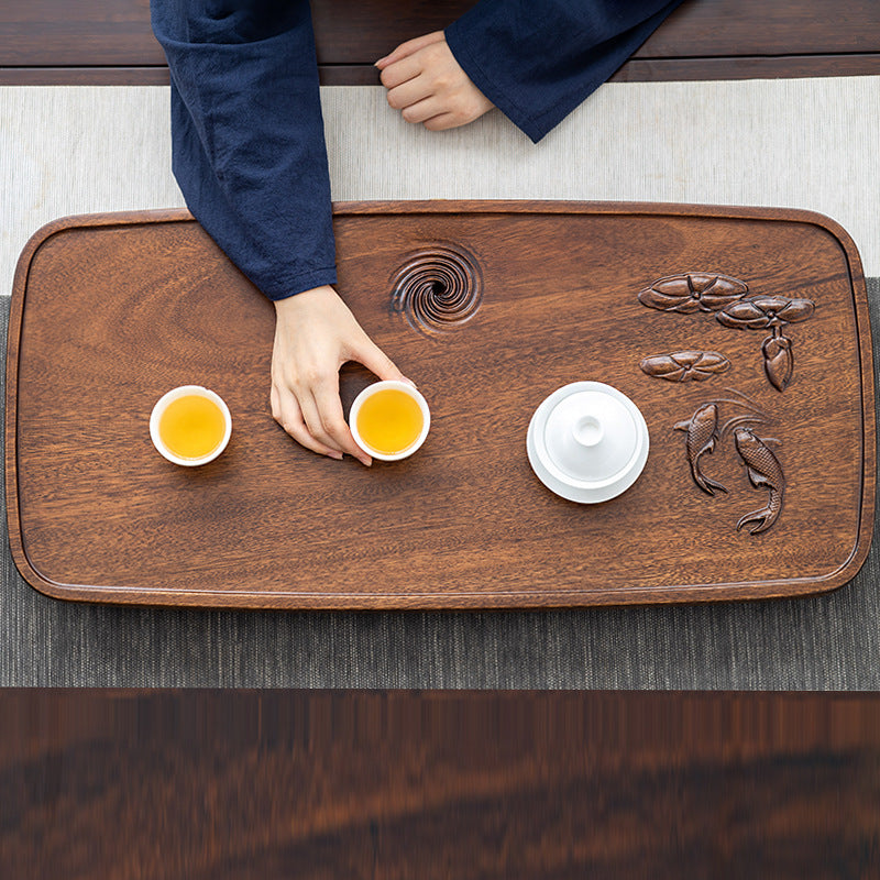 Solid Wood Tea Tray Drainage|Chinese Gong Fu Tea Tray - TeaCeremonyLife