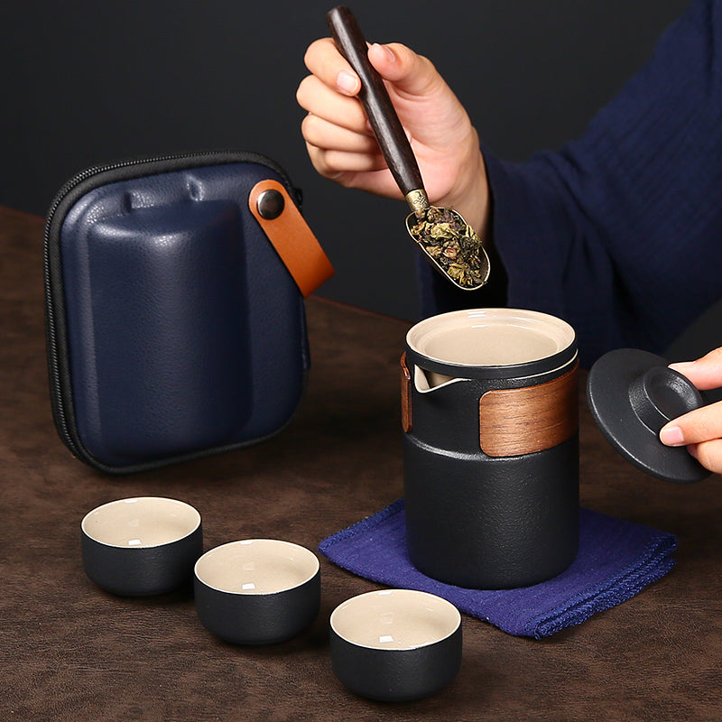 Ceramic Gaiwan Tea Set With 3Cups And Sets 300ml - TeaCeremonyLife