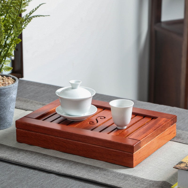 Chinese Wooden Tea Tray with Water Storage|Gong Fu Tea Tray - TeaCeremonyLife