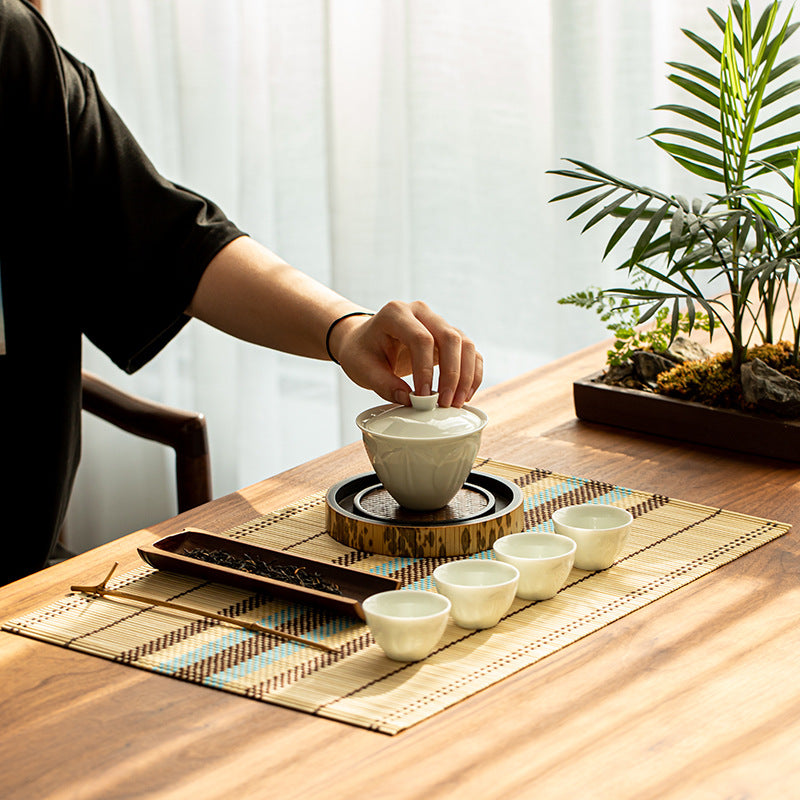 Bamboo Tea Table Placemat|Bamboo Tablecloth|Table Runner|Tea Accessories - TeaCeremonyLife