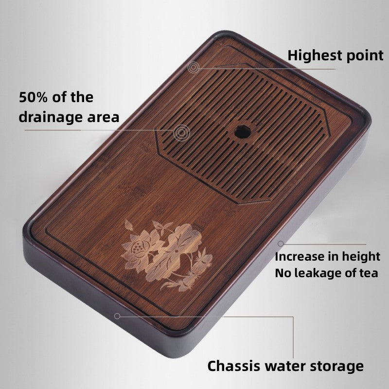 Wood Gong Fu Tea Tray With Water Storage|Chinese Tea Tray - TeaCeremonyLife