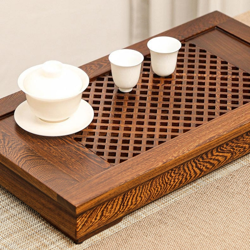 Chinese Wood Tea Tray with Dianage|Gong Fu Tea Tray - TeaCeremonyLife