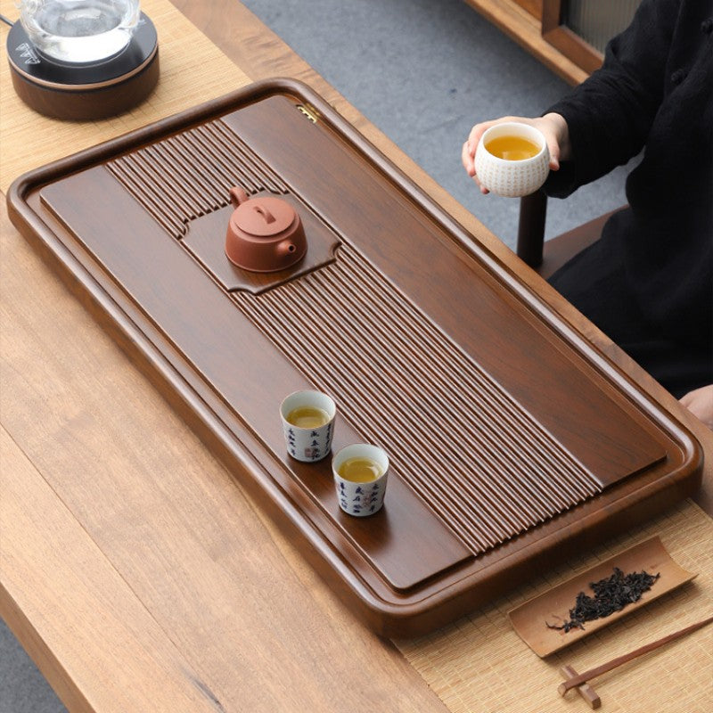 Solid Wooden Tea Tray with Drainage|Gong Fu Tea Tray - TeaCeremonyLife