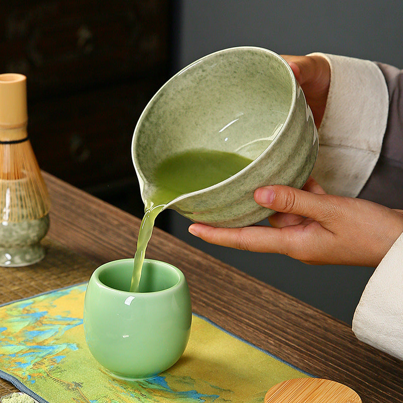 Ceramic Matcha Set with Spout|Japanese Matcha Tea Set - TeaCeremonyLife