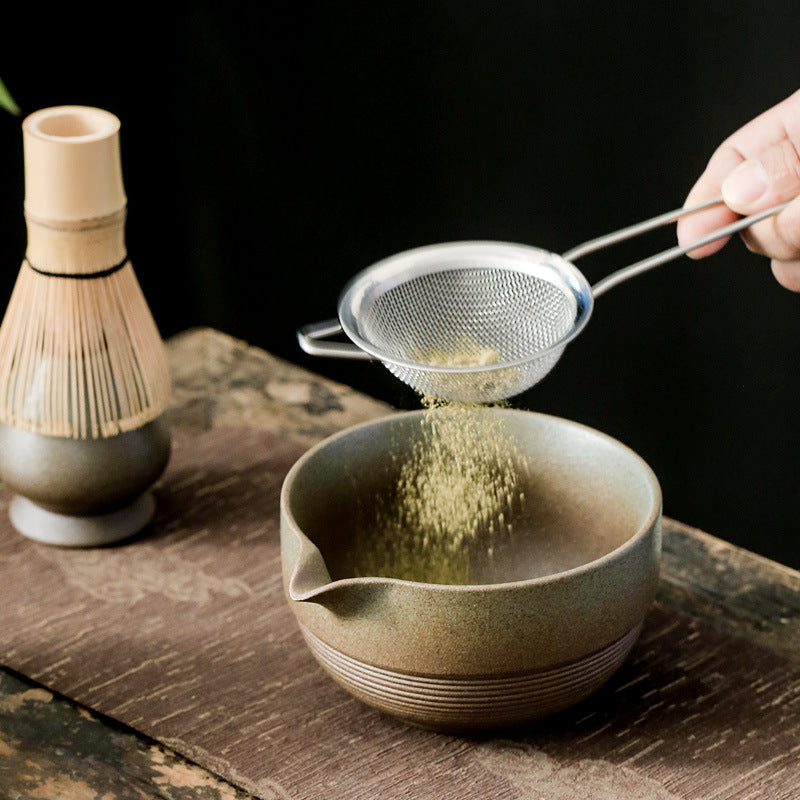 Ceramic Matcha Set with Bamboo Whisk|Matcha Set with Spout - TeaCeremonyLife