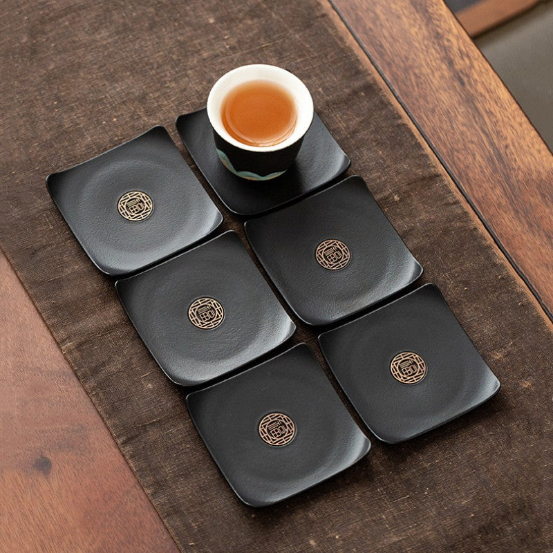 Chinese "Fu" Ceramic Tea Coaster|Coffee Coasters|Tea Accessories