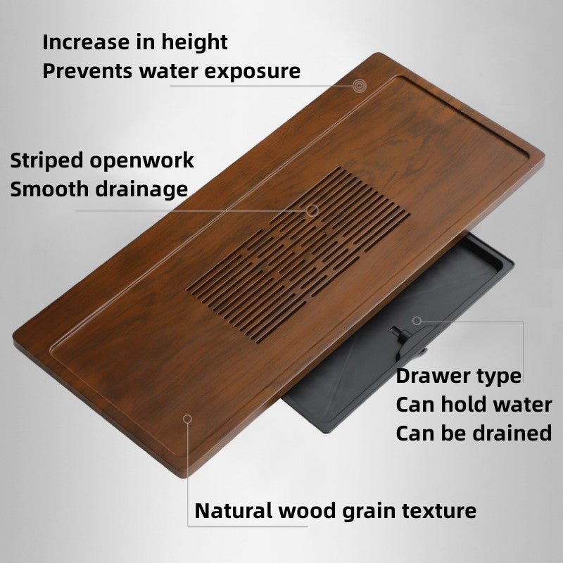 Chinese Wooden Tea Tray with Drainage|Gong Fu Tea Tray - TeaCeremonyLife