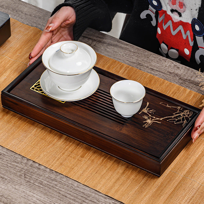 Bamboo Gong Fu Tea Tray with Water Storage|Chinese Kung Fu Tea Tray - TeaCeremonyLife