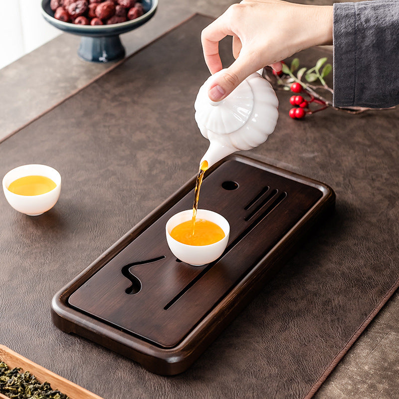 Chinese Solid Wood Tea Tray with Water Storage|Kung Fu Tea Tray - TeaCeremonyLife