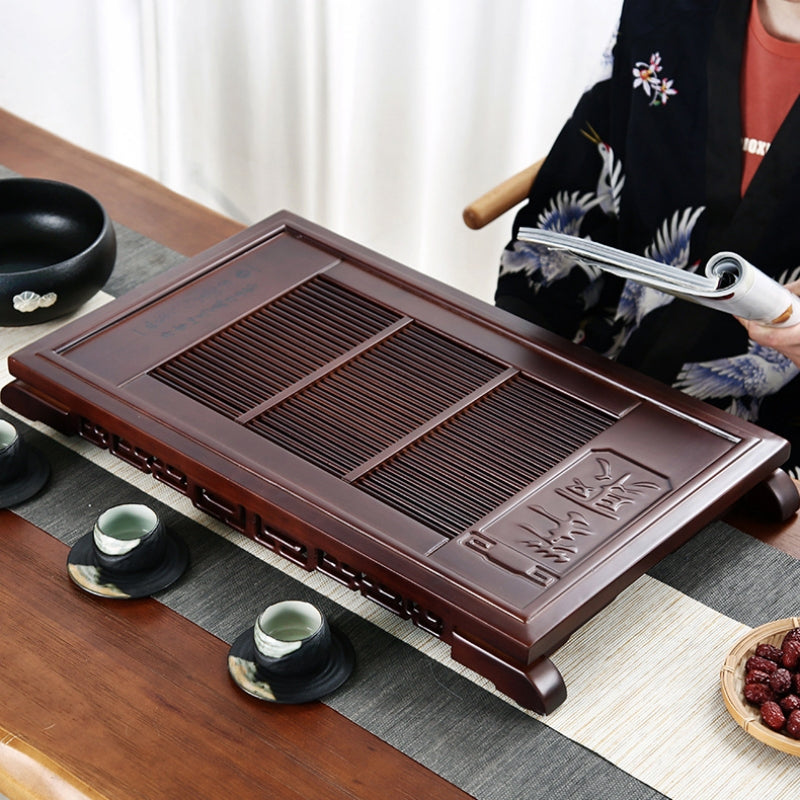 Bamboo Gong Fu Tea Tray with Deainage|Chinese Kung Fu Tea Tray - TeaCeremonyLife