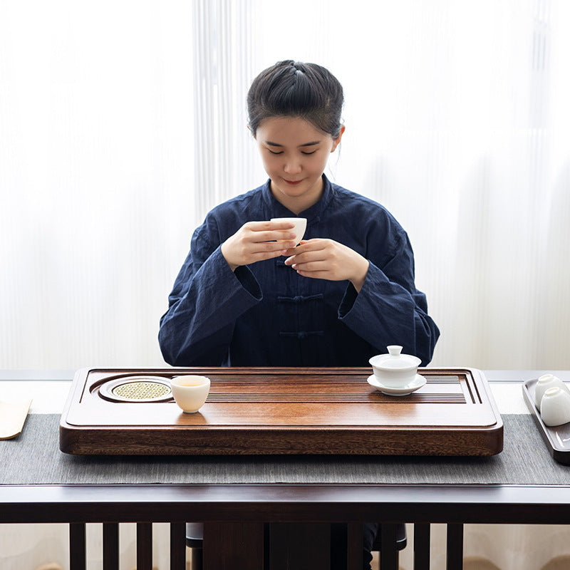 Solid Wood Tea Tray Drainage|Chinese Gong Fu Tea Tray - TeaCeremonyLife