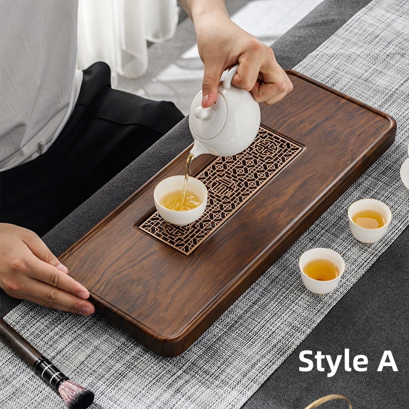 Solid Wooden Tea Tray with Drainage|Gong Fu Tea Tray - TeaCeremonyLife