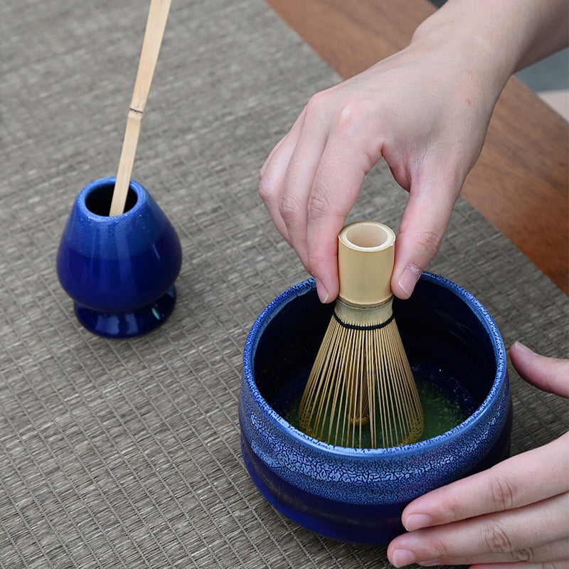 Ceramic Matcha Set with Bamboo Whisk|Japanese Tea Set - TeaCeremonyLife