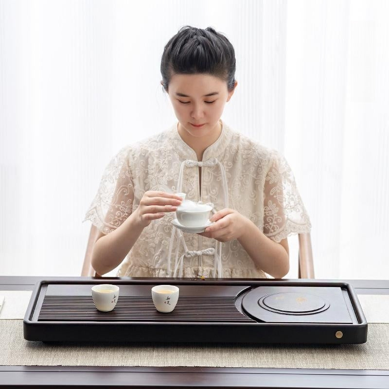 Solid Wooden Tea Tray with Drainage|Gong fu Tea Tray - TeaCeremonyLife