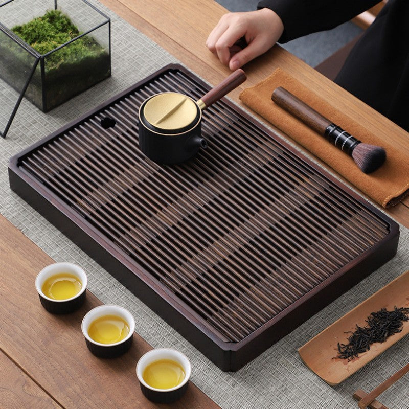 Chinese Wood Tea Tray With Drainage|Gong Fu Tea Table|Tea Ceremony Tray - TeaCeremonyLife