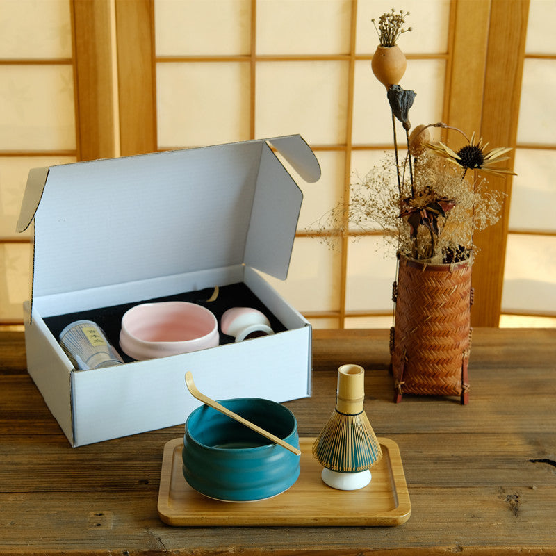 Ceramic Matcha Sets with Bamboo Whisk|Matcha Set with Chasen - TeaCeremonyLife