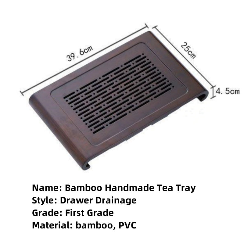 Bamboo Tea Tray with Drainage|Chinese Gong Fu Tea Tray - TeaCeremonyLife