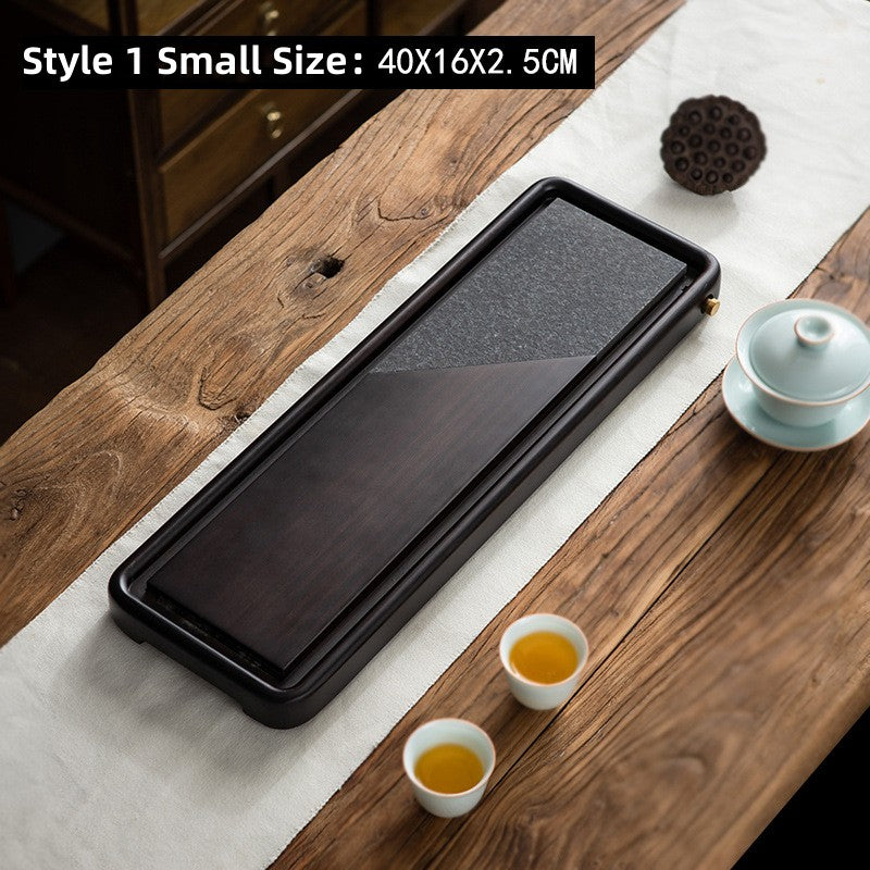 Wooden And Ushi Tea Tray with Drainage|Gong Fu Tea Tray - TeaCeremonyLife