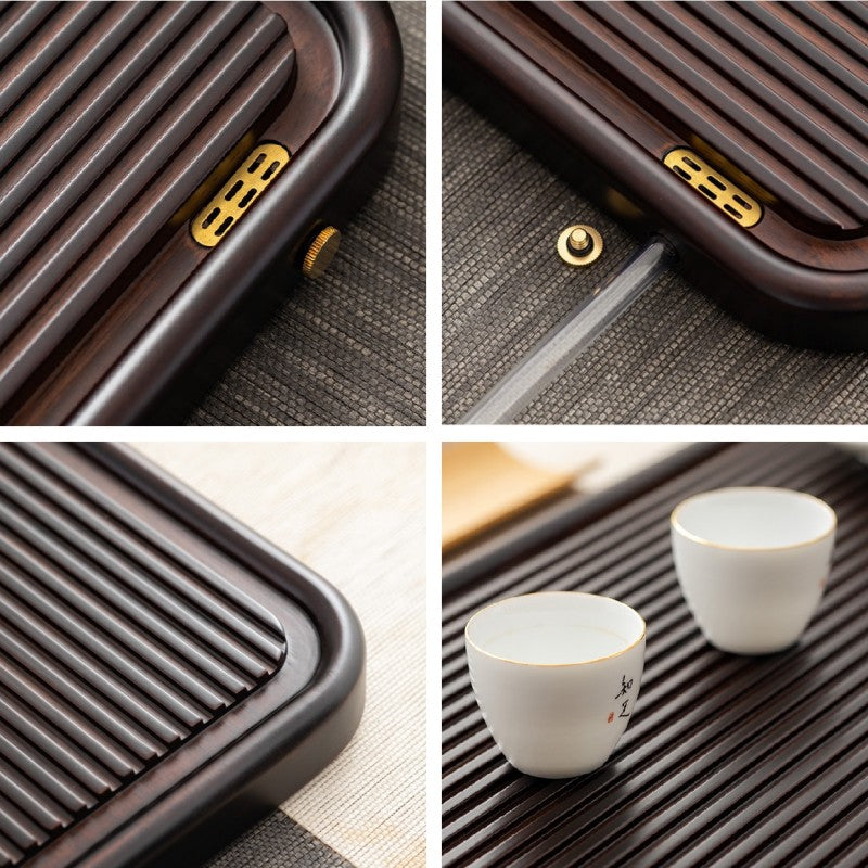 Chinese Solid Wood Tea Tray With Drainage|Gong Fu Tea Tray - TeaCeremonyLife