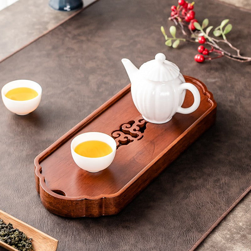 Chinese Wood Tea Tray with Water Storage|Kung Fu Tea Tray - TeaCeremonyLife