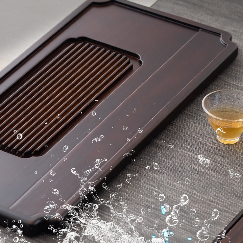 Wood Gong Fu Tea Tray with Drainage|Chinese Kung Fu Tea Tray - TeaCeremonyLife