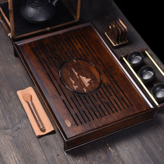 Chinese Wood Tea Tray With Drainage|Gong Fu Tea Tray - TeaCeremonyLife