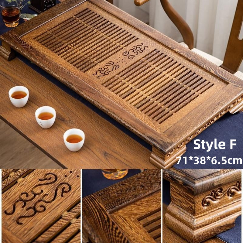 Chinese Pearwood Gong Fu Tea Tray with Drainage - TeaCeremonyLife