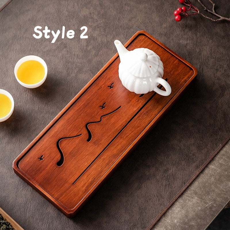 Chinese Wood Tea Tray with Water Storage|Kung Fu Tea Tray - TeaCeremonyLife