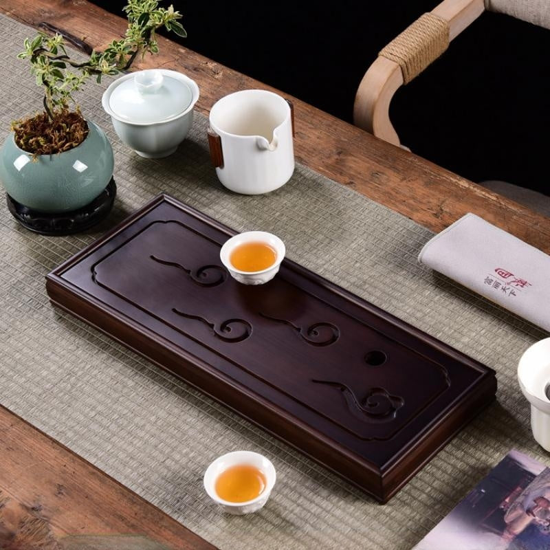 Chinese Wood Gong Fu Tea Tray with Water Storage - TeaCeremonyLife