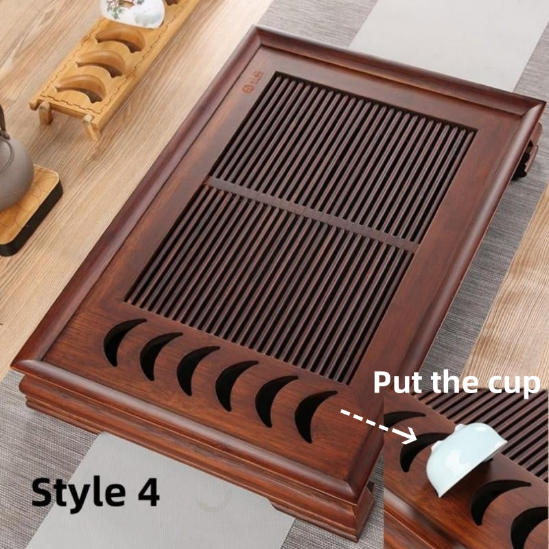 Chinese Wooden Tea Tray with Drainage|Kung Fu Tea Tray - TeaCeremonyLife