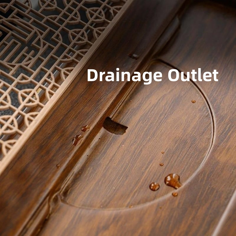 Solid Wooden Tea Tray with Drainage|Gong Fu Tea Tray - TeaCeremonyLife