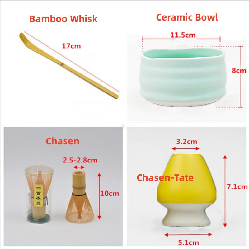 Ceramic Matcha Sets with Bamboo Whisk|Matcha Set with Chasen - TeaCeremonyLife