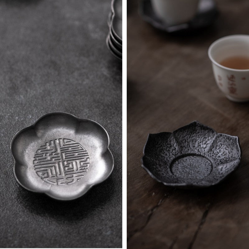 Metal Black Pewter Tea Coaster|Coffee Coasters|Tea Accessories - TeaCeremonyLife