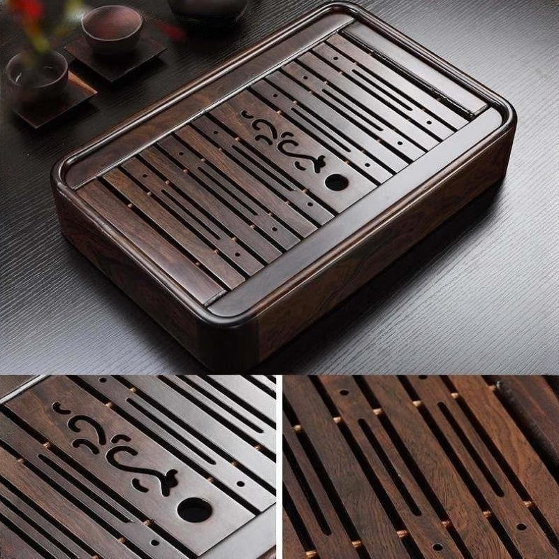 Chinese Wooden Tea Tray With Water Storage|KungFu Tea Tray - TeaCeremonyLife