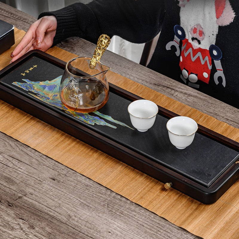 Wooden Tea Tray With Drainage|Chinese Kung Fu Tea Tray - TeaCeremonyLife